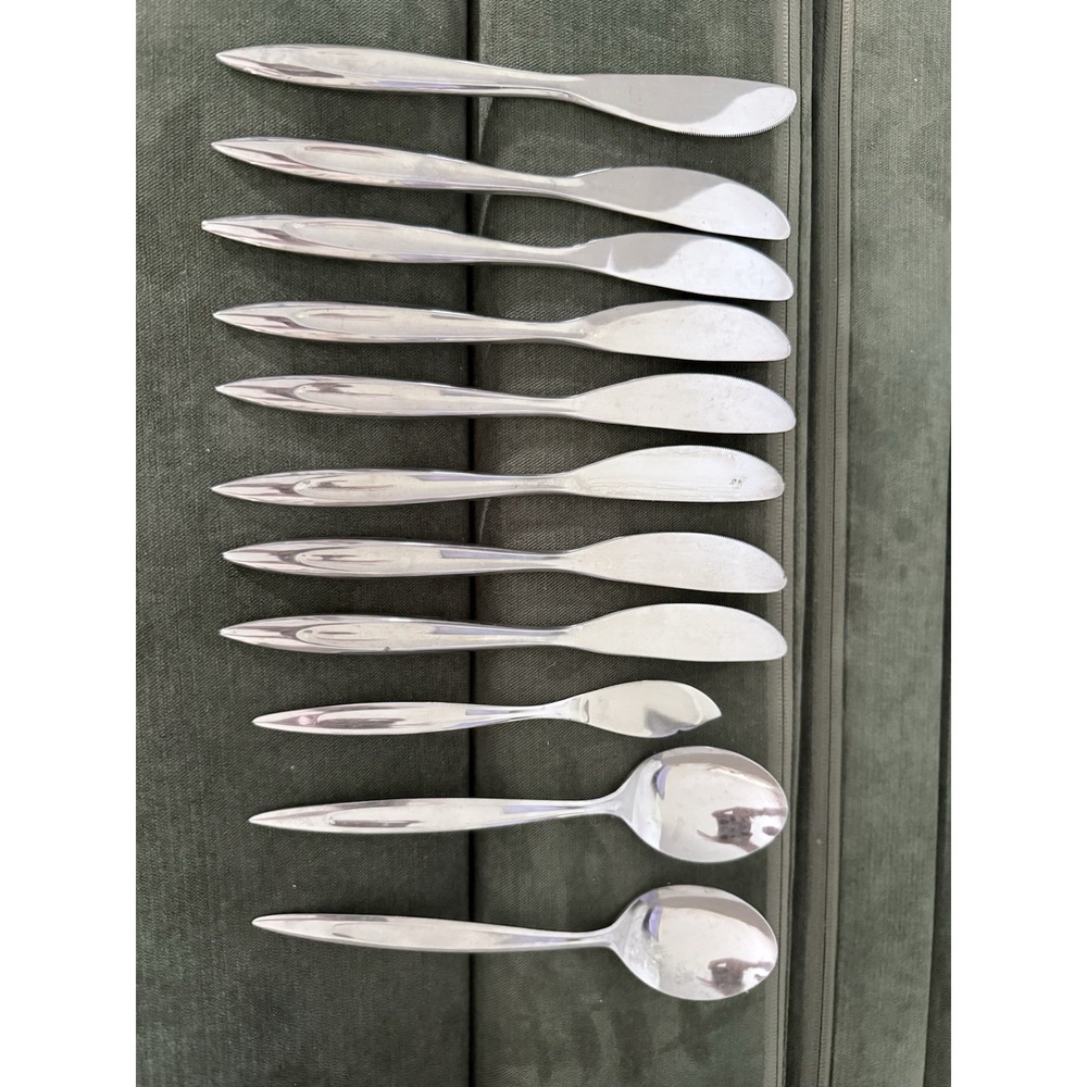 11 Linmark LNM1 Stainless‎ Modern Solid Knives & Spoons Flatware Japan